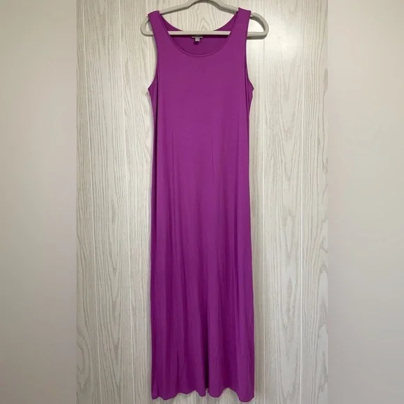 J. Jill Pinkberry Sleeveless Women's Long Maxi Stretch Sheath Dress Size S - Picture 1 of 4